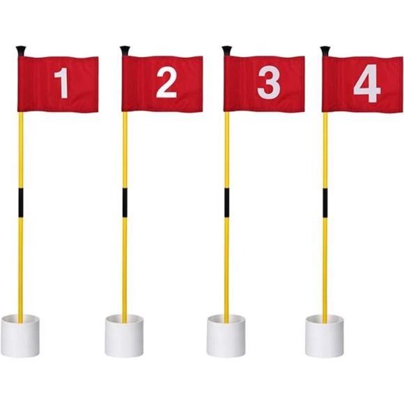 Golf Flagstick Mini, Putting Green Flag for Yard, All 3 Feet, Double-Sided - Picture 7 of 7